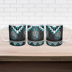 Paua Shell Taniko Pattern Aotearoa Ceramic Mug Niho Taniwha Mix Poutama - Aussie Hoodie