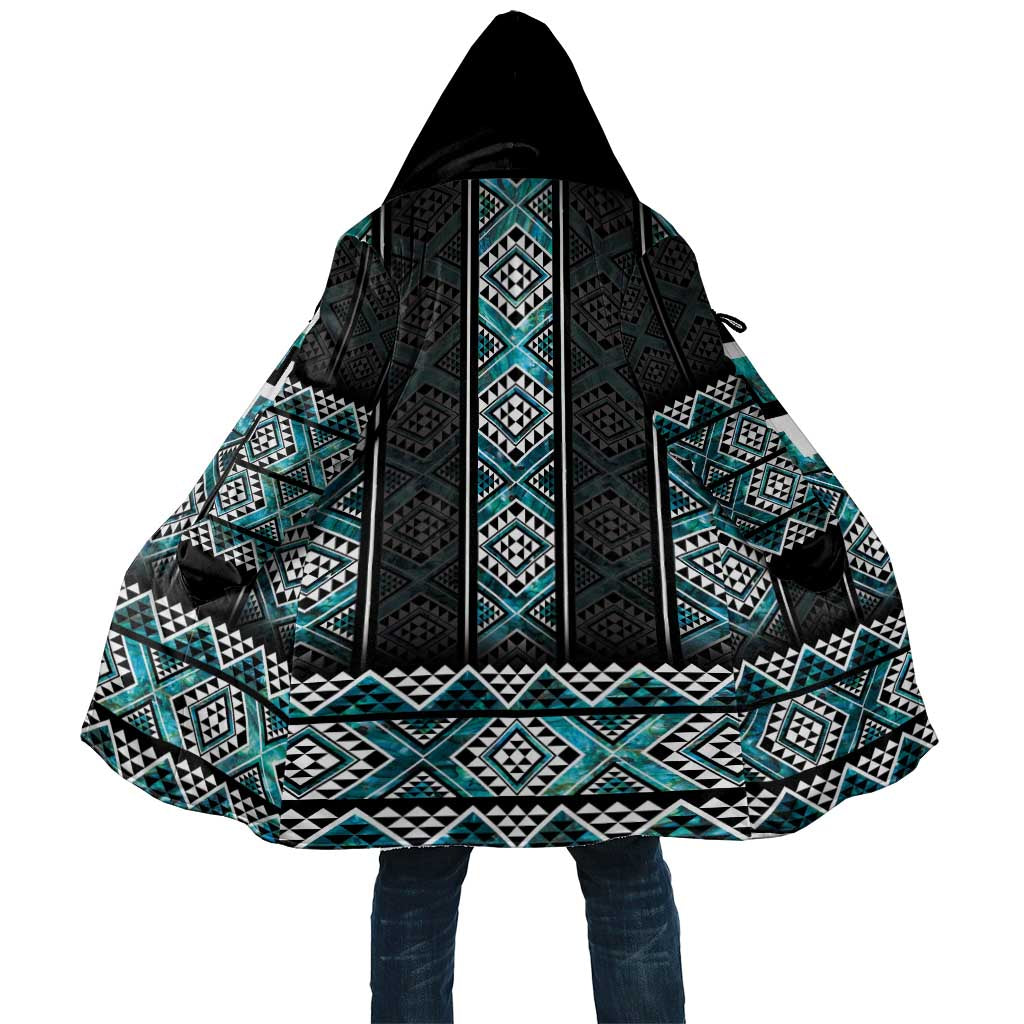 Paua Shell Taniko Pattern Aotearoa Cloak Niho Taniwha Mix Poutama - Aussie Hoodie
