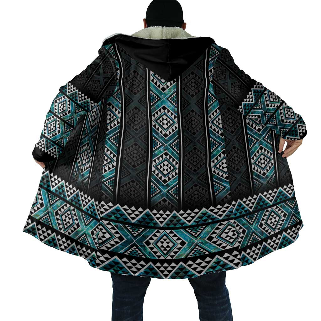 Paua Shell Taniko Pattern Aotearoa Cloak Niho Taniwha Mix Poutama - Aussie Hoodie