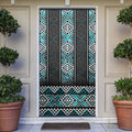 Paua Shell Taniko Pattern Aotearoa Door Cover Niho Taniwha Mix Poutama - Aussie Hoodie