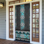 Paua Shell Taniko Pattern Aotearoa Door Cover Niho Taniwha Mix Poutama - Aussie Hoodie