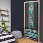 Paua Shell Taniko Pattern Aotearoa Door Cover Niho Taniwha Mix Poutama - Aussie Hoodie