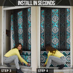 Paua Shell Taniko Pattern Aotearoa Door Cover Niho Taniwha Mix Poutama - Aussie Hoodie