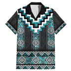 Paua Shell Taniko Pattern Aotearoa Family Matching Mermaid Dress and Hawaiian Shirt Niho Taniwha Mix Poutama
