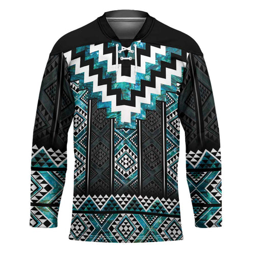 Paua Shell Taniko Pattern Aotearoa Hockey Jersey Niho Taniwha Mix Poutama - Aussie Hoodie