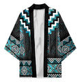 Paua Shell Taniko Pattern Aotearoa Kimono Niho Taniwha Mix Poutama - Aussie Hoodie
