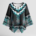 Paua Shell Taniko Pattern Aotearoa Kimono Sleeve Blouse Niho Taniwha Mix Poutama - Aussie Hoodie