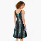 Paua Shell Taniko Pattern Aotearoa Midi Dress Niho Taniwha Mix Poutama - Aussie Hoodie