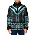 Paua Shell Taniko Pattern Aotearoa Padded Jacket Niho Taniwha Mix Poutama - Aussie Hoodie