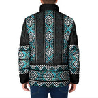 Paua Shell Taniko Pattern Aotearoa Padded Jacket Niho Taniwha Mix Poutama - Aussie Hoodie