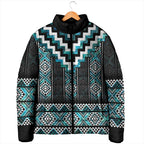 Paua Shell Taniko Pattern Aotearoa Padded Jacket Niho Taniwha Mix Poutama - Aussie Hoodie