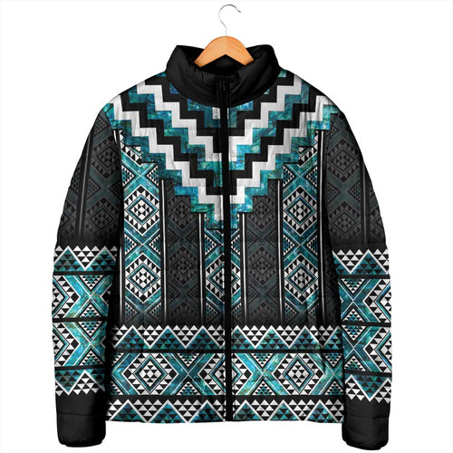 Paua Shell Taniko Pattern Aotearoa Padded Jacket Niho Taniwha Mix Poutama - Aussie Hoodie
