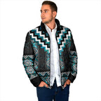 Paua Shell Taniko Pattern Aotearoa Padded Jacket Niho Taniwha Mix Poutama - Aussie Hoodie
