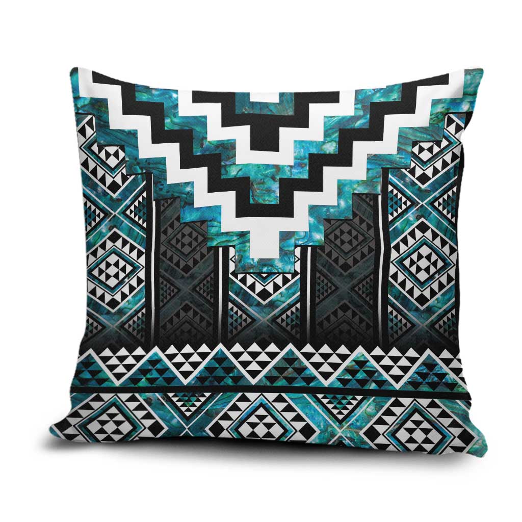 Paua Shell Taniko Pattern Aotearoa Pillow Cover Niho Taniwha Mix Poutama - Aussie Hoodie