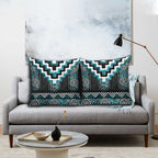 Paua Shell Taniko Pattern Aotearoa Pillow Cover Niho Taniwha Mix Poutama - Aussie Hoodie