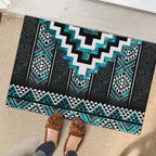 Paua Shell Taniko Pattern Aotearoa Rubber Doormat Niho Taniwha Mix Poutama