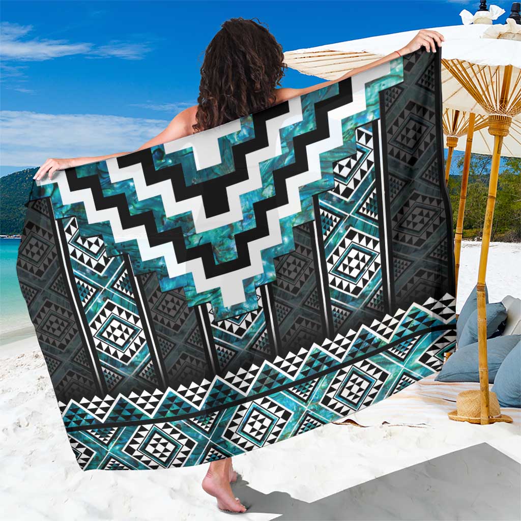 Paua Shell Taniko Pattern Aotearoa Sarong Niho Taniwha Mix Poutama