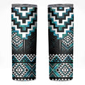 Paua Shell Taniko Pattern Aotearoa Skinny Tumbler Niho Taniwha Mix Poutama