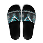 Paua Shell Taniko Pattern Aotearoa Slide Sandals Niho Taniwha Mix Poutama - Aussie Hoodie