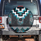 Paua Shell Taniko Pattern Aotearoa Spare Tire Cover Niho Taniwha Mix Poutama