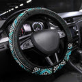 Paua Shell Taniko Pattern Aotearoa Steering Wheel Cover Niho Taniwha Mix Poutama
