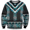 Paua Shell Taniko Pattern Aotearoa Sweatshirt Niho Taniwha Mix Poutama
