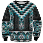 Paua Shell Taniko Pattern Aotearoa Sweatshirt Niho Taniwha Mix Poutama