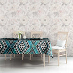 Paua Shell Taniko Pattern Aotearoa Tablecloth Niho Taniwha Mix Poutama