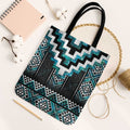 Paua Shell Taniko Pattern Aotearoa Tote Bag Niho Taniwha Mix Poutama - Aussie Hoodie