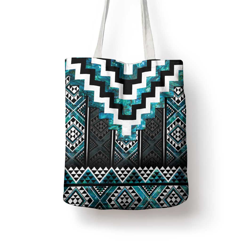 Paua Shell Taniko Pattern Aotearoa Tote Bag Niho Taniwha Mix Poutama - Aussie Hoodie