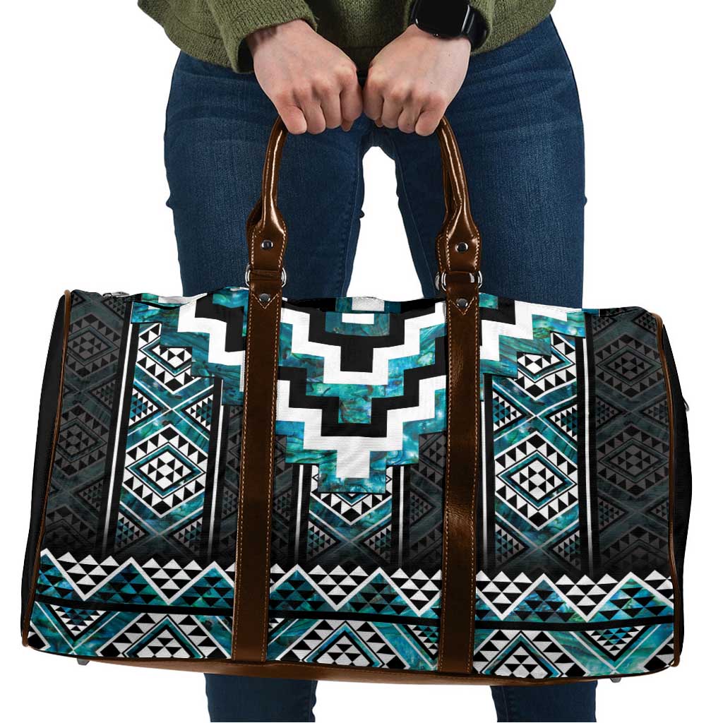 Paua Shell Taniko Pattern Aotearoa Travel Bag Niho Taniwha Mix Poutama - Aussie Hoodie