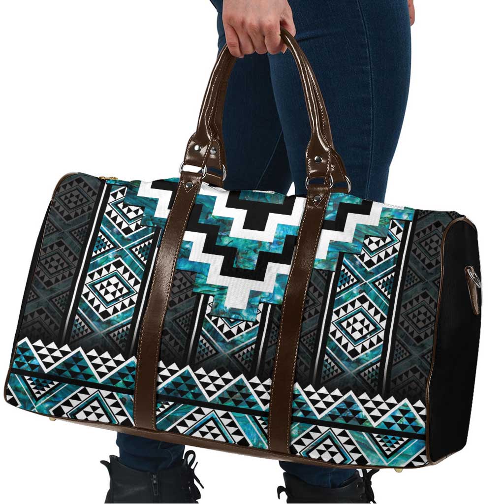 Paua Shell Taniko Pattern Aotearoa Travel Bag Niho Taniwha Mix Poutama - Aussie Hoodie