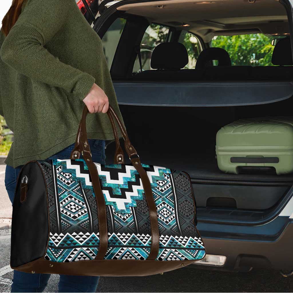 Paua Shell Taniko Pattern Aotearoa Travel Bag Niho Taniwha Mix Poutama - Aussie Hoodie