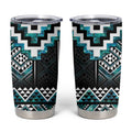Paua Shell Taniko Pattern Aotearoa Tumbler Cup Niho Taniwha Mix Poutama