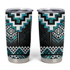 Paua Shell Taniko Pattern Aotearoa Tumbler Cup Niho Taniwha Mix Poutama