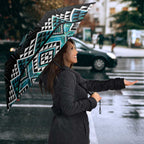 Paua Shell Taniko Pattern Aotearoa Umbrella Niho Taniwha Mix Poutama - Aussie Hoodie