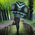 Paua Shell Taniko Pattern Aotearoa Umbrella Niho Taniwha Mix Poutama - Aussie Hoodie