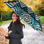 Paua Shell Taniko Pattern Aotearoa Umbrella Niho Taniwha Mix Poutama - Aussie Hoodie