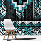 Paua Shell Taniko Pattern Aotearoa Window Curtain Niho Taniwha Mix Poutama