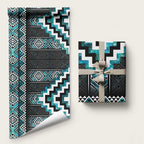 Paua Shell Taniko Pattern Aotearoa Wrapping Paper Niho Taniwha Mix Poutama - Aussie Hoodie