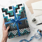 Paua Shell Taniko Pattern Aotearoa Wrapping Paper Niho Taniwha Mix Poutama - Aussie Hoodie
