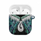 Aotearoa Korowai Motif AirPods Case Hei Matau Poutama Maori Pattern - Aussie Hoodie