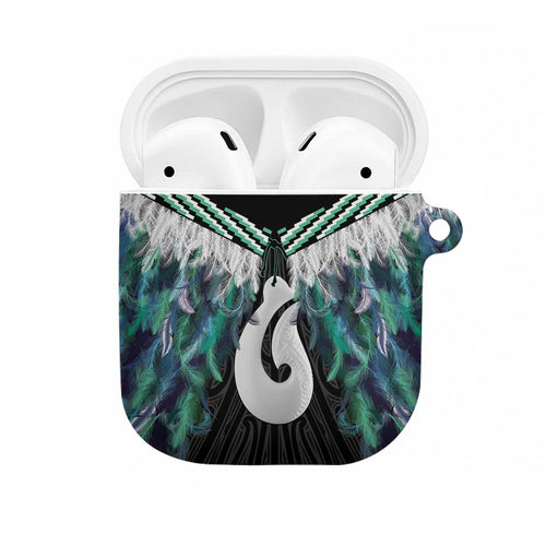 Aotearoa Korowai Motif AirPods Case Hei Matau Poutama Maori Pattern - Aussie Hoodie