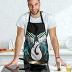 Aotearoa Korowai Motif Apron Hei Matau Poutama Maori Pattern - Aussie Hoodie