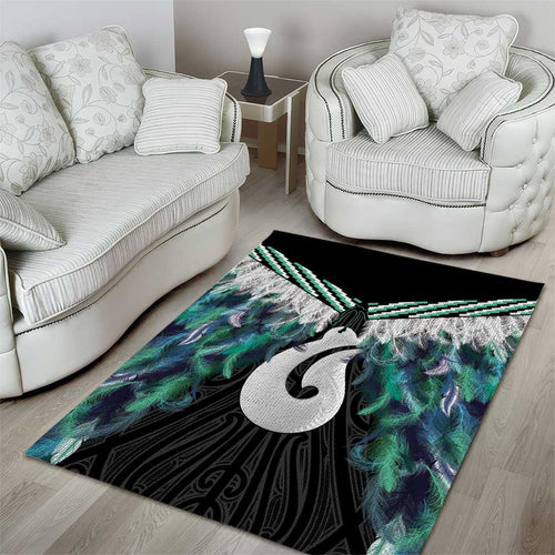 Aotearoa Korowai Motif Area Rug Hei Matau Poutama Maori Pattern