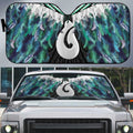 Aotearoa Korowai Motif Auto Sun Shade Hei Matau Poutama Maori Pattern - Aussie Hoodie
