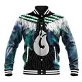 Aotearoa Korowai Motif Baseball Jacket Hei Matau Poutama Maori Pattern