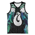 Aotearoa Korowai Motif Basketball Jersey Hei Matau Poutama Maori Pattern - Aussie Hoodie