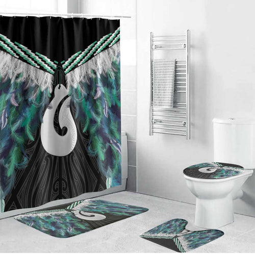 Aotearoa Korowai Motif Bathroom Set Hei Matau Poutama Maori Pattern - Aussie Hoodie