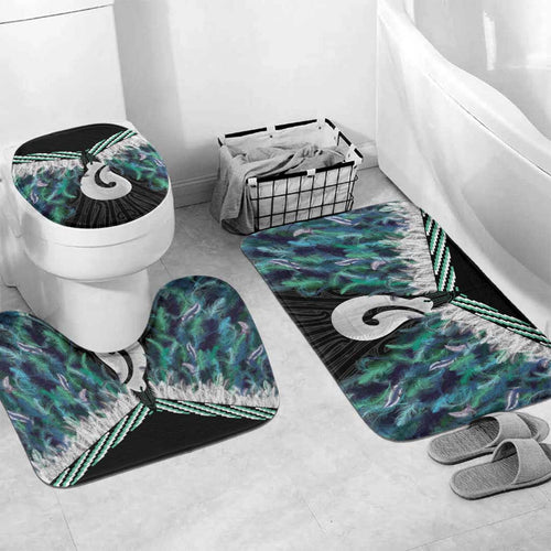 Aotearoa Korowai Motif Bathroom Set Hei Matau Poutama Maori Pattern - Aussie Hoodie